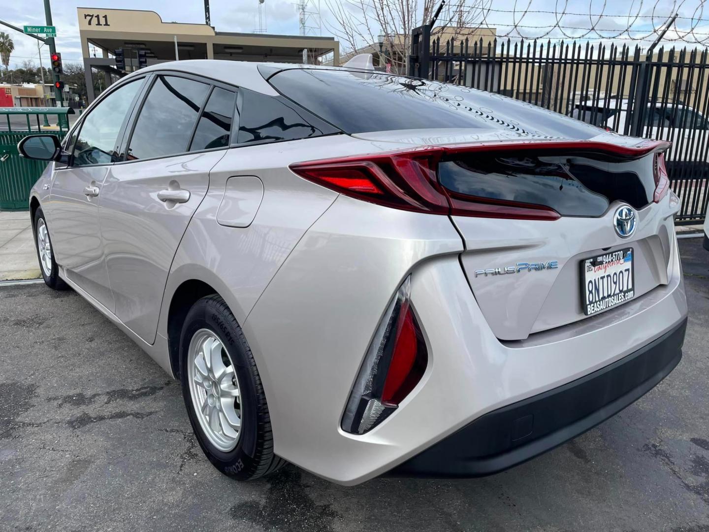 2018 WHITE /WHITE / BLACK Toyota Prius Prime (JTDKARFP9J3) , located at 744 E Miner Ave, Stockton, CA, 95202, (209) 944-5770, 37.956863, -121.282082 - Photo#9